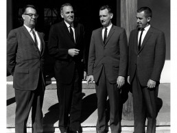 Photo of Little with Dr. Thomas Dillon, Sr. & 2 unknown individuals