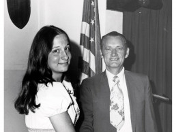 Photo of Supt. Little & Student Sandra Rene 