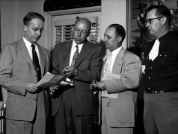Photo of Dr. Hester, Dr. Thomas Dillon, Sr. & two unknown gentlemen