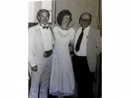 Photo of Dr. Brasel, Tommie Brasel & Roman Latimer at Centennial Ball - 1987