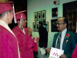 Photo of Dr. Vasishta and graduates at Graduation - 2000