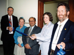 Photo of Ribbon cutting for the Methodist Mission Home's new office