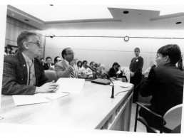 Photo so Dr. Vasishta & Representative Lucky Varela at the Roundhouse