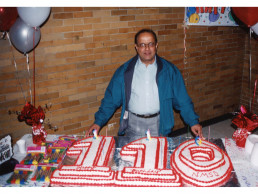 Photo of Dr. Vasishta celebrating NMSD's 110th Birthday - 1997