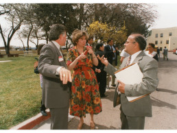 Photo of US Representative Bill Richardson visits NMSD- late 1990's