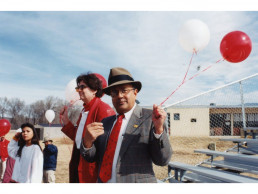 Photo of Dr. Vasishta & Lynann Barbero at Founder's Day - 1998