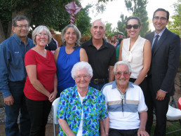 Photo of Dr. Gallegos and family at staff/family BBQ