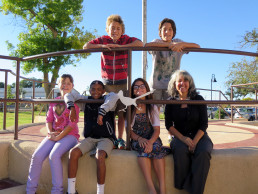 Photo of Dr. Gallegos and students